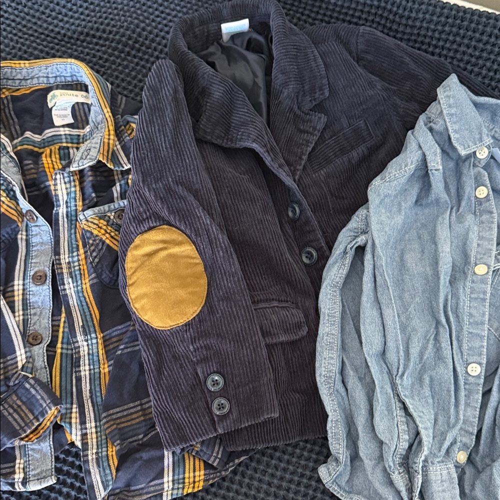 boys 4T button down random set